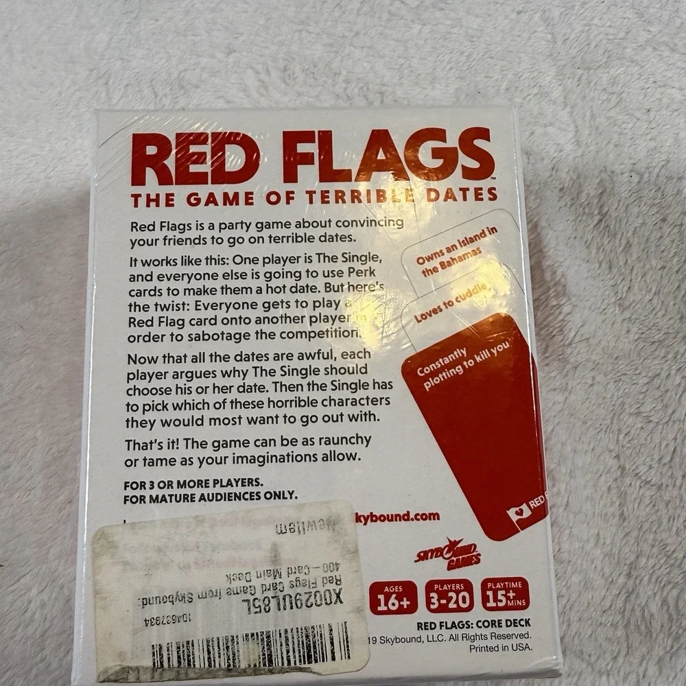 Red Flags The Game of Terrible Dates Party Card Game Skybound New Sealed